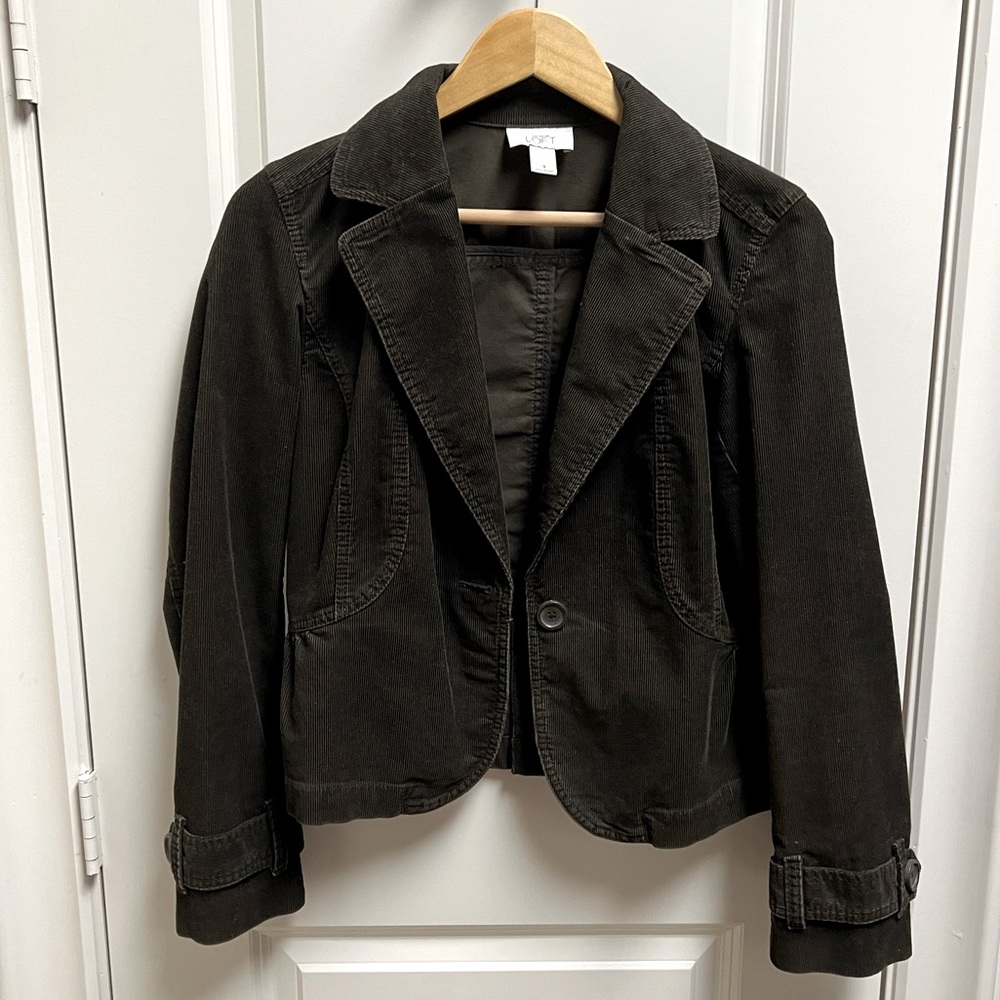 Loft brown corduroy jacket size 8